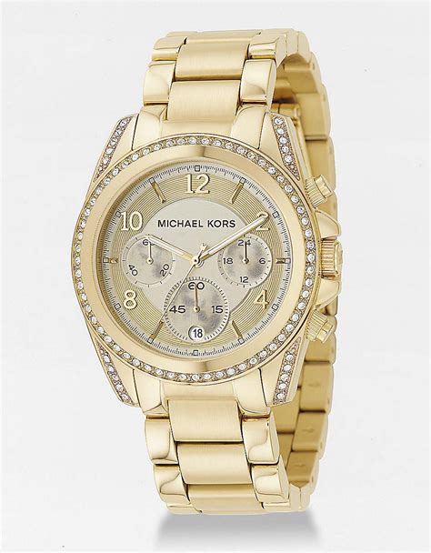 michael kors watch gold plated